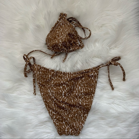 Burberry Animal Print Triangle Bikini - Picture 3 of 11